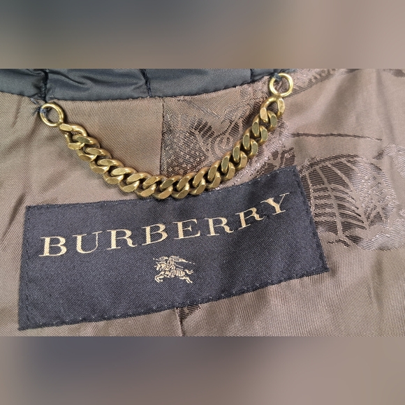 Burberry  Women's Jacket Coat Brown Quilted vintage 90s Y2K Italy 40 EU / 6 US - Picture 13 of 16